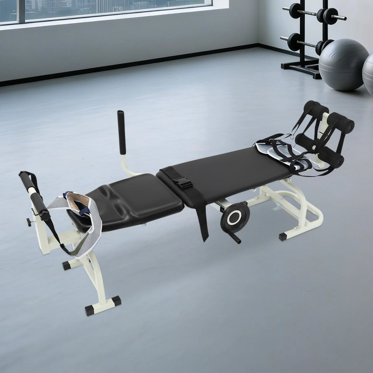 Adjustable Cervical Lumbar Traction Bed For Neck And Back Stretching