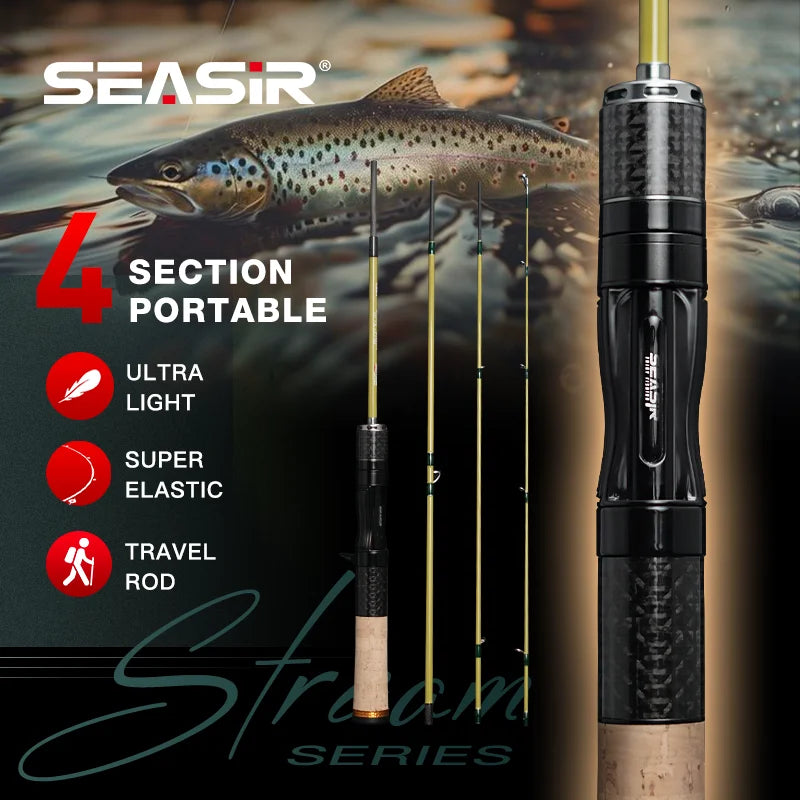 Seasir Silent Stream Carbon Fiber Spinning Fishing Rod