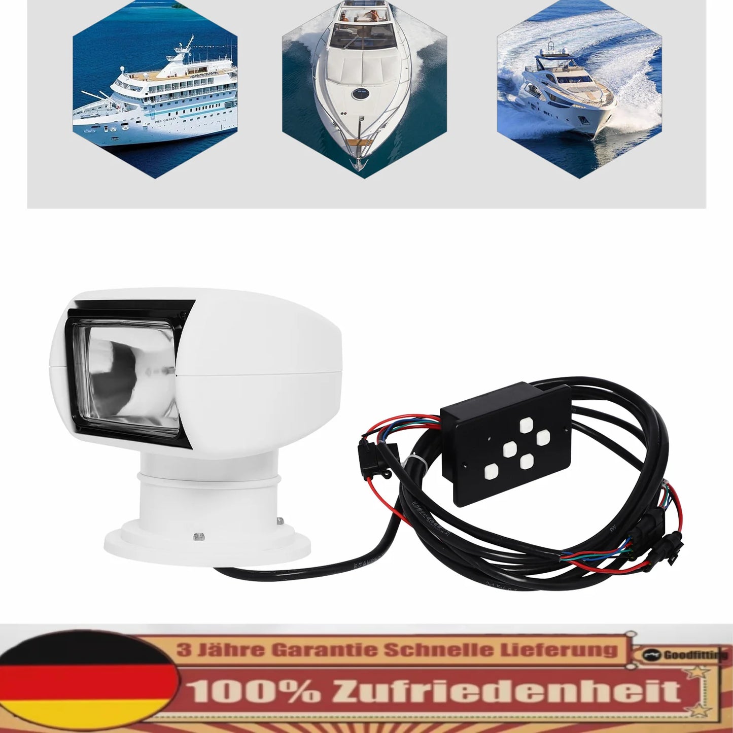 Remote Controlled Waterproof Marine Search Light 100 Watt