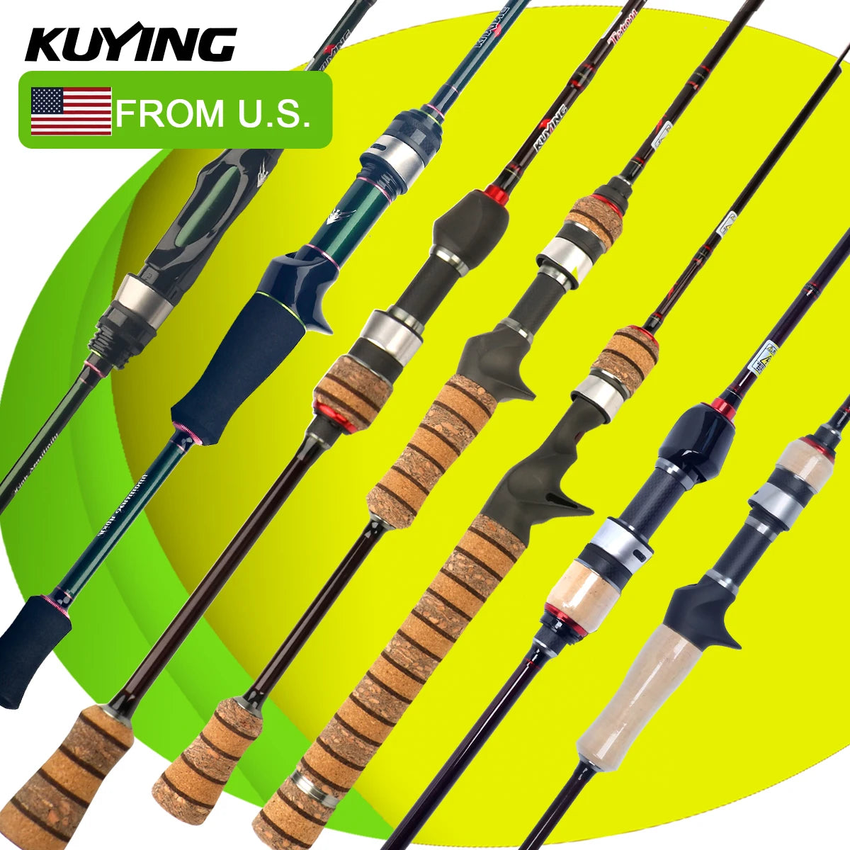 Kuying Carbon Fiber Casting Spinning Lure Fishing Rod