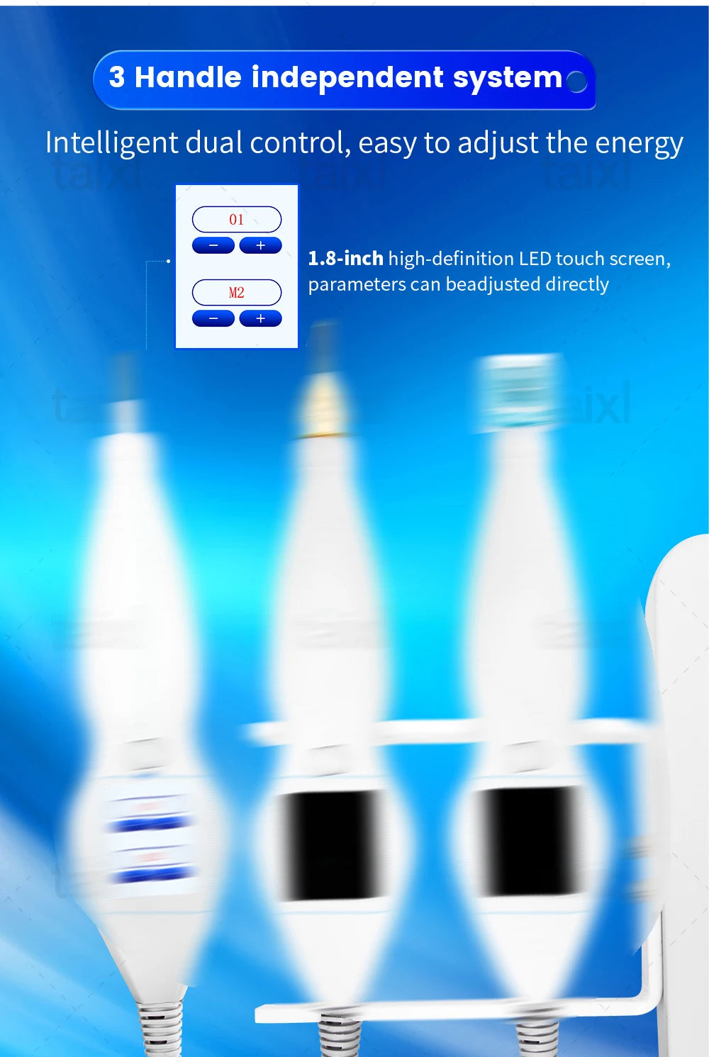 Cold Hot Plasma 8in1 Facial Machine Diamond Stamp Ozone Skin Rejuvenation Anti-Aging Acne Treatment RF Lifting Beauty Equipment