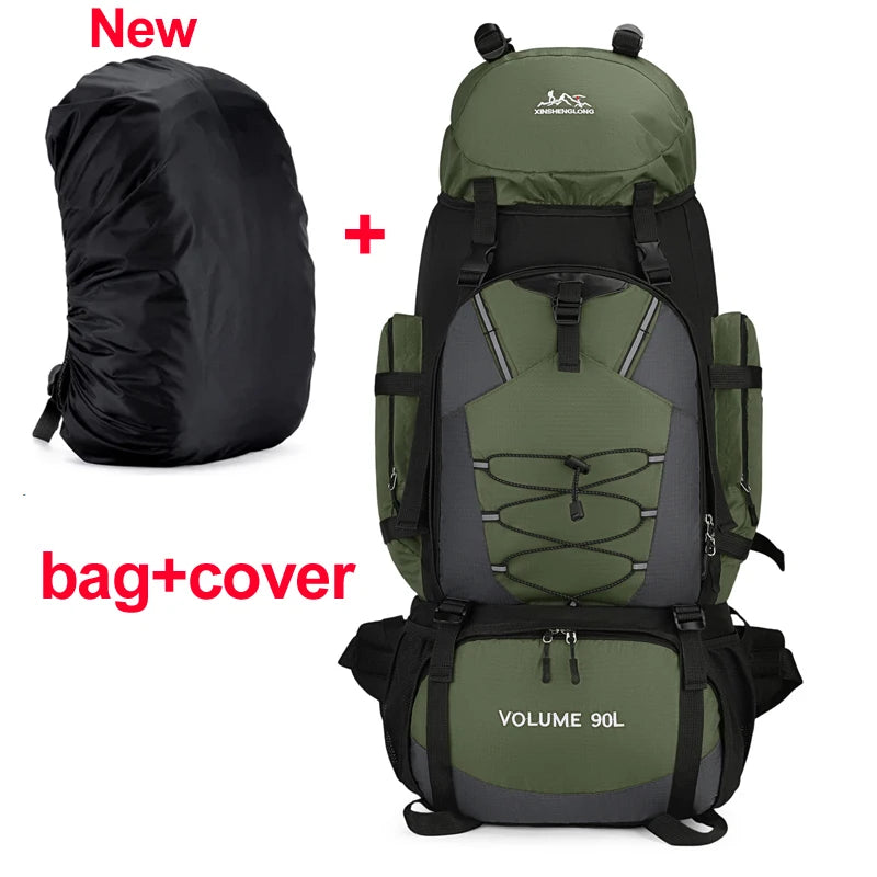 Scione Waterproof Hiking Backpack Large Capacity For Trekking And Camping