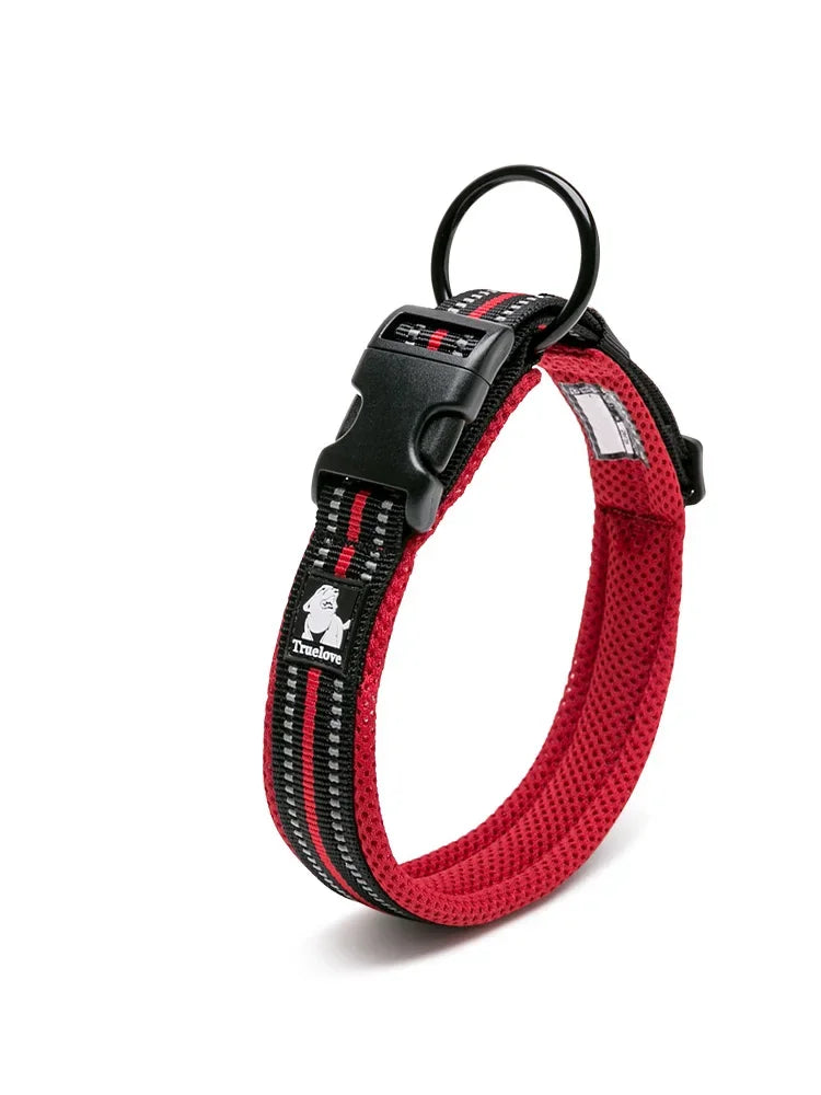 TRUELOVE Adjustable Reflective Padded Nylon Dog Collar