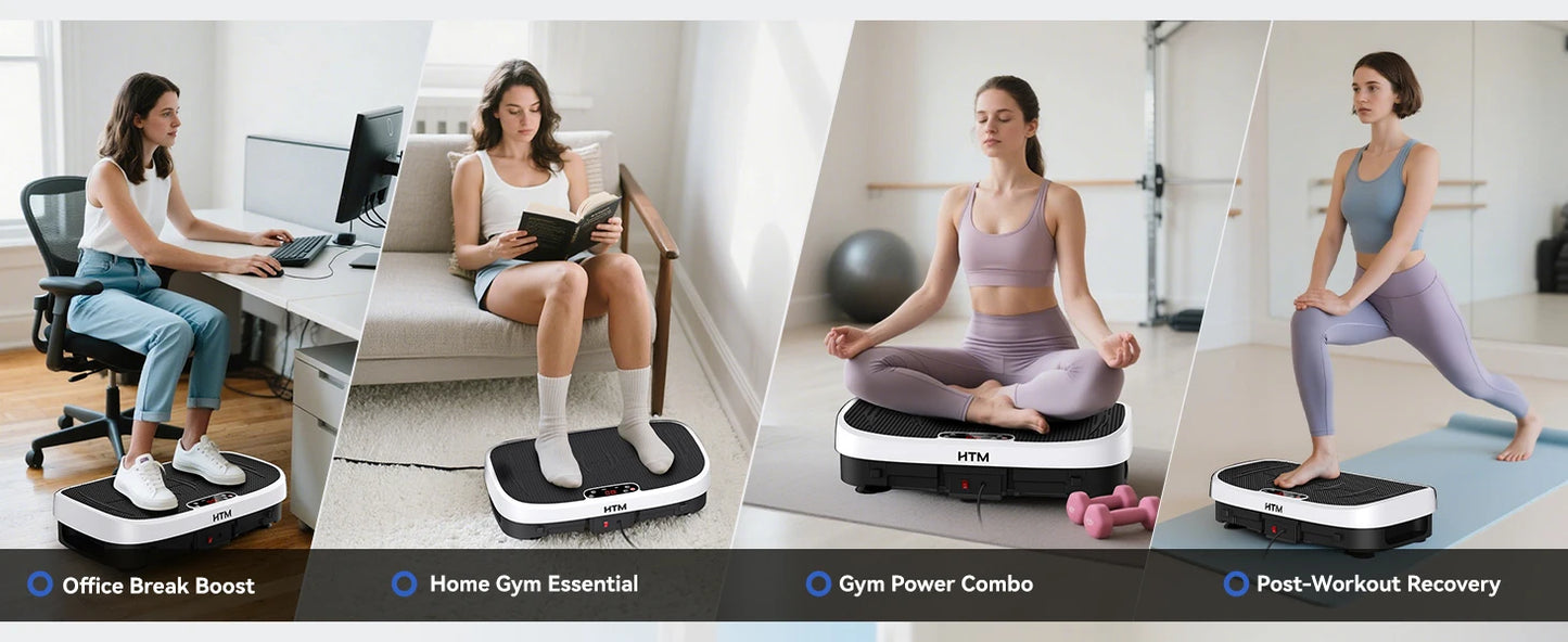 HTM Vibration Plate Fitness Multi Function Trainer for Home Gym