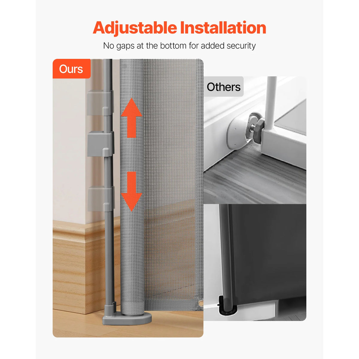 SucceBuy Retractable Baby Gate for Kids and Pets Easy Installation