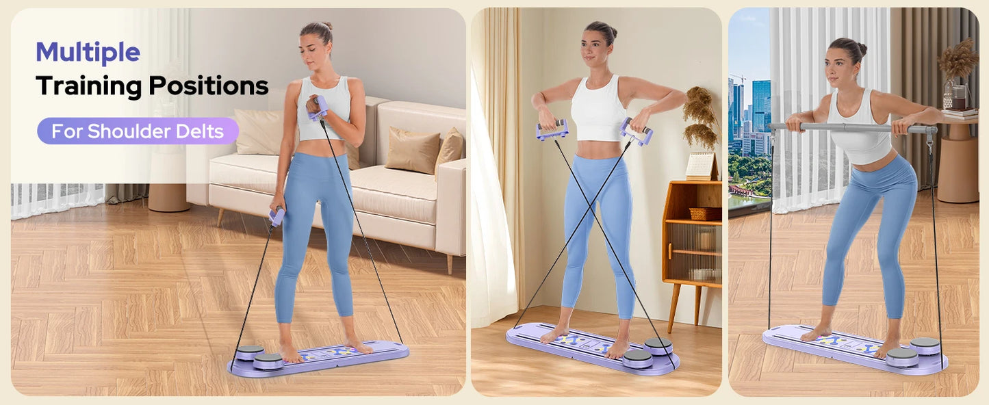 Foldable Pilates Reformer Set 7 in 1 Multi-Purpose pilates equipment  Rayspace Portable Ab Core Trainer Pilates Board