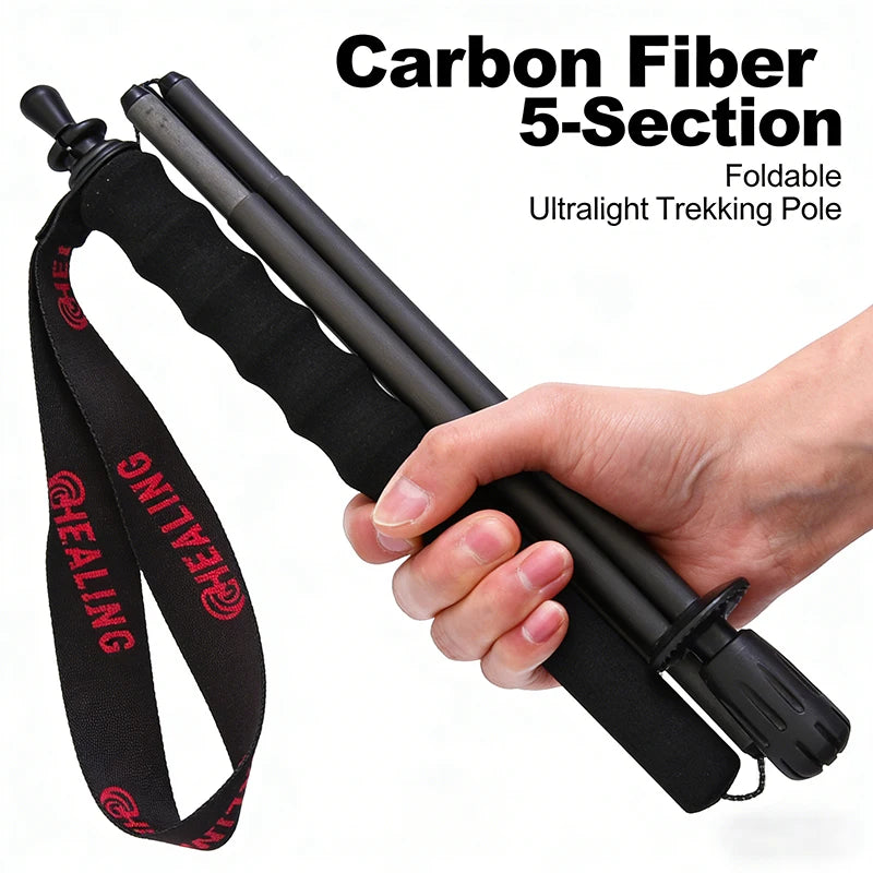 OKHEALING Trekking Poles Carbon Fiber Ultralight 2-Piece