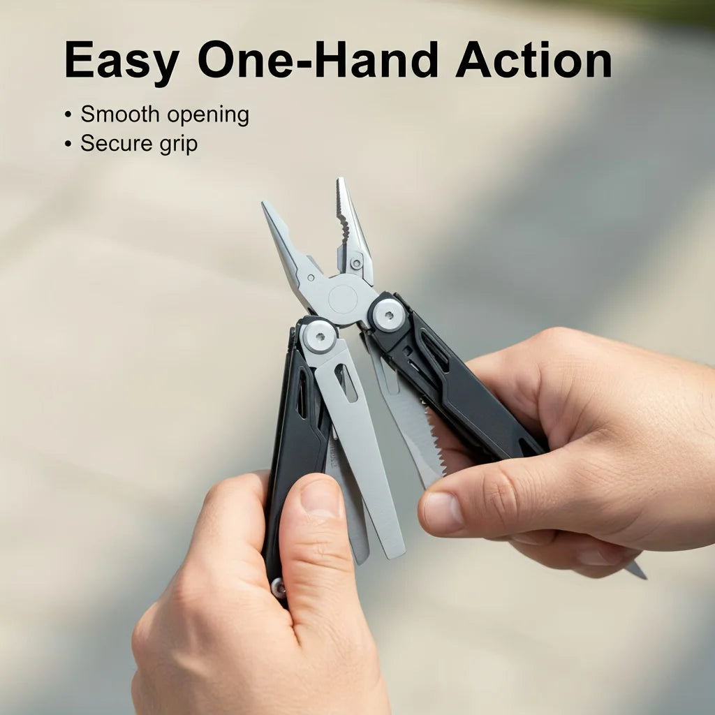 Stainless Steel Multitool Pliers Screwdriver Saw For Camping And Hiking