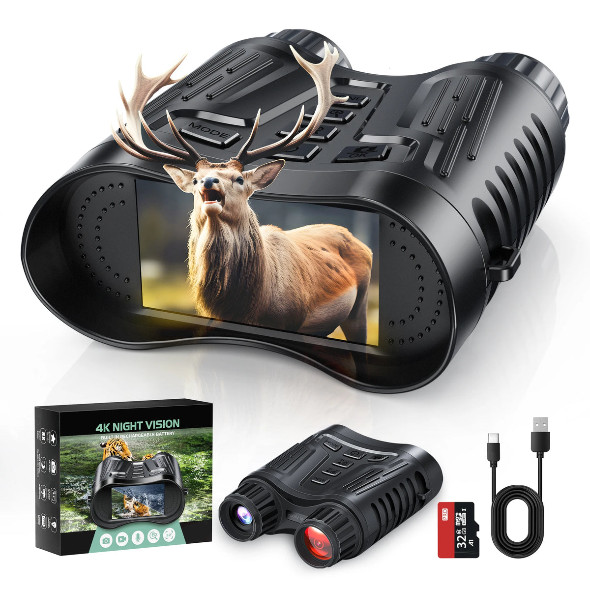 DIYIMIN Digital Night Vision Binoculars With Infrared Video Recording
