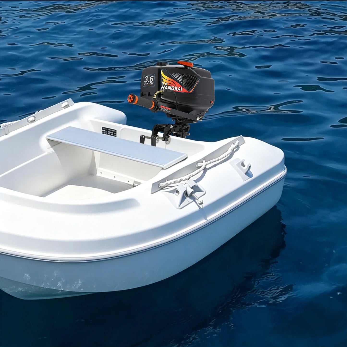 Bymaocar 3.6HP Gas Outboard Motor 2 Stroke Short Shaft For Dinghy Boats