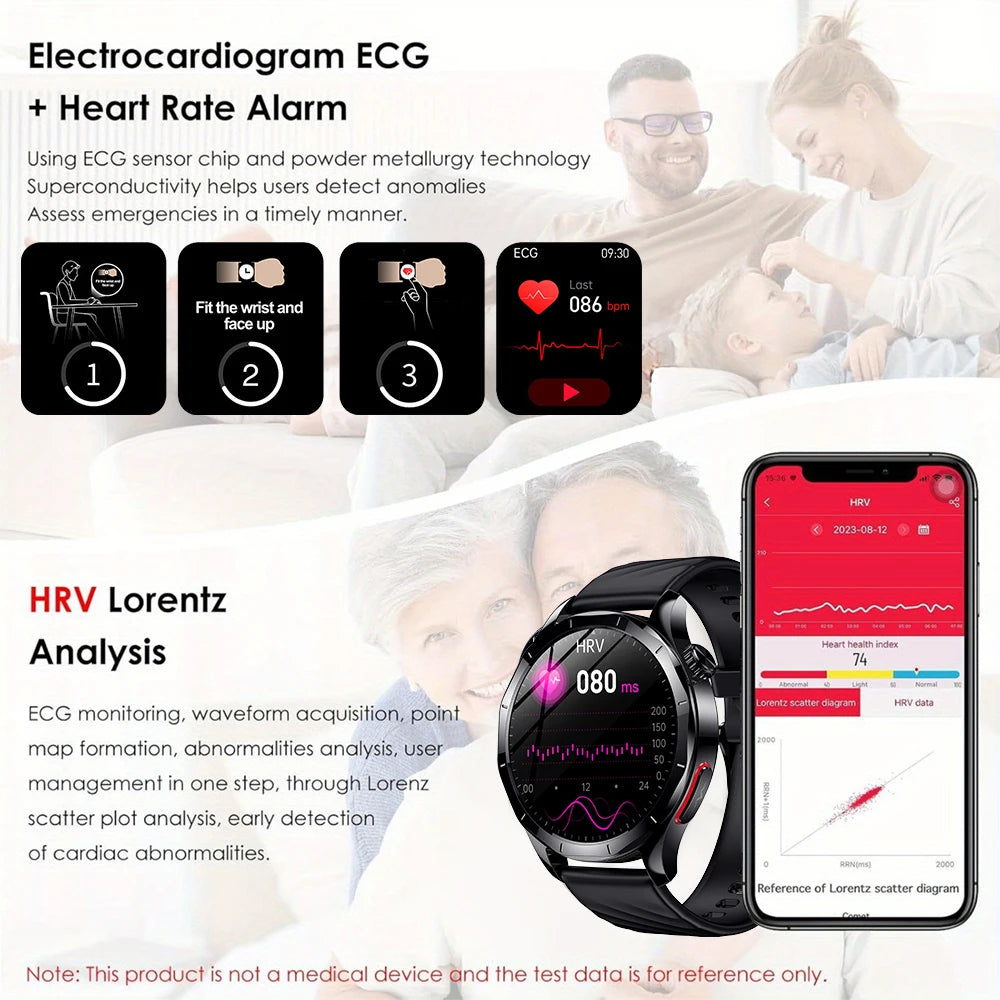 Marsyu ECG PPG Health Smartwatch With Sapphire Display