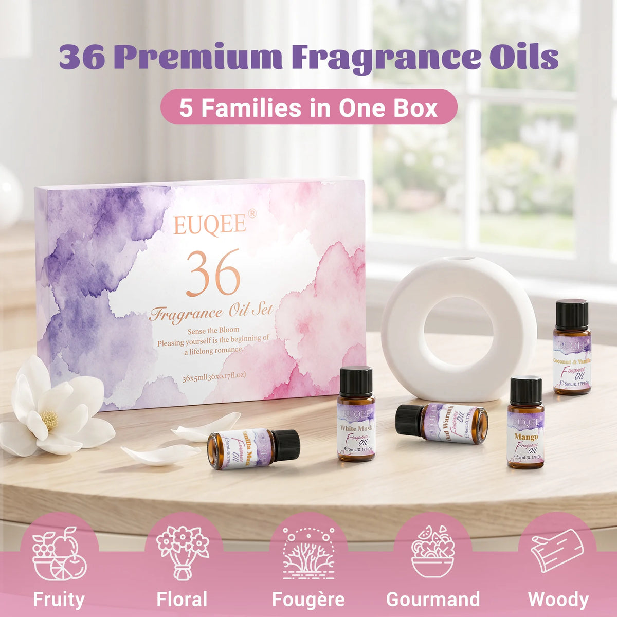 EUQEE Fragrance Oils Gift Set for Diffusers and Candle Making