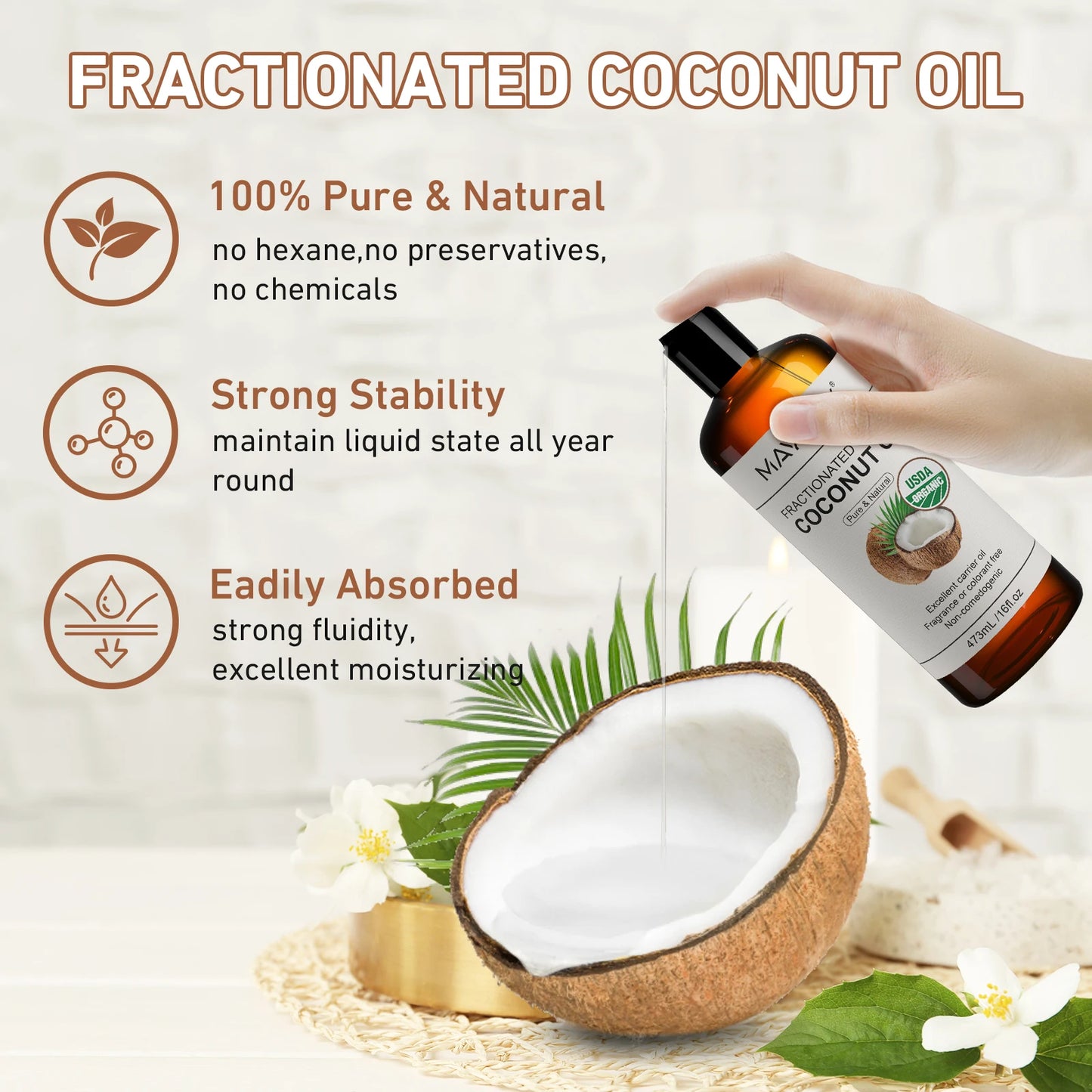 MAYJAM Pure Castor Oil And Fractionated Coconut Oil For Skin