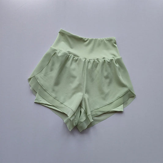 Women 2-In-1 Quick-Dry Yoga Shorts Breathable High Waist Running