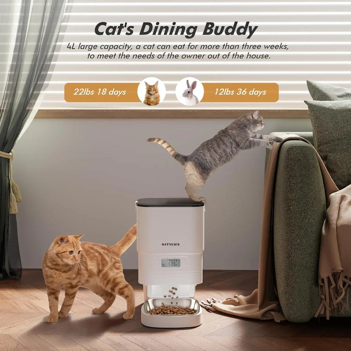 Nityers Smart WiFi Automatic Pet Feeder With App Control