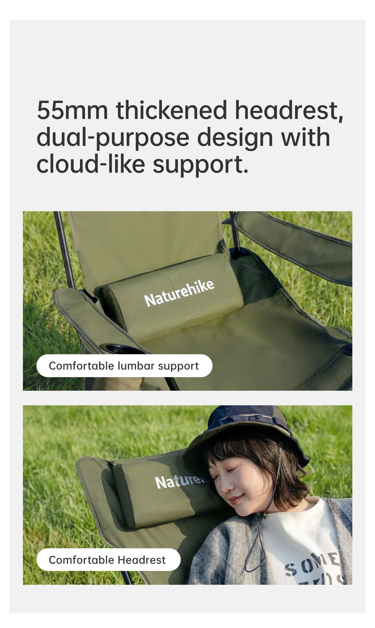 Naturehike Adjustable Folding Reclining Camping Chair With Footrest