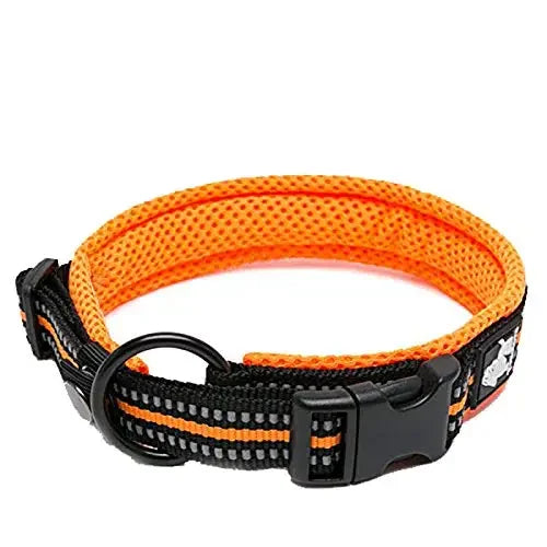 TRUELOVE Adjustable Reflective Padded Nylon Dog Collar