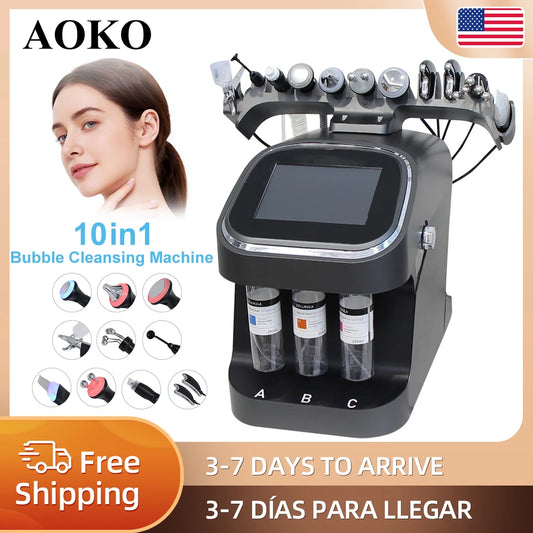 AOKO 10-In-1 Bubble Facial Skin Care Hydrogen Purification Machine