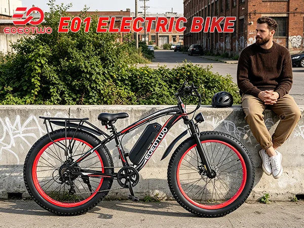 EOEOTWO E01 1000W Fat Tire Electric Bike Adults Extended Range