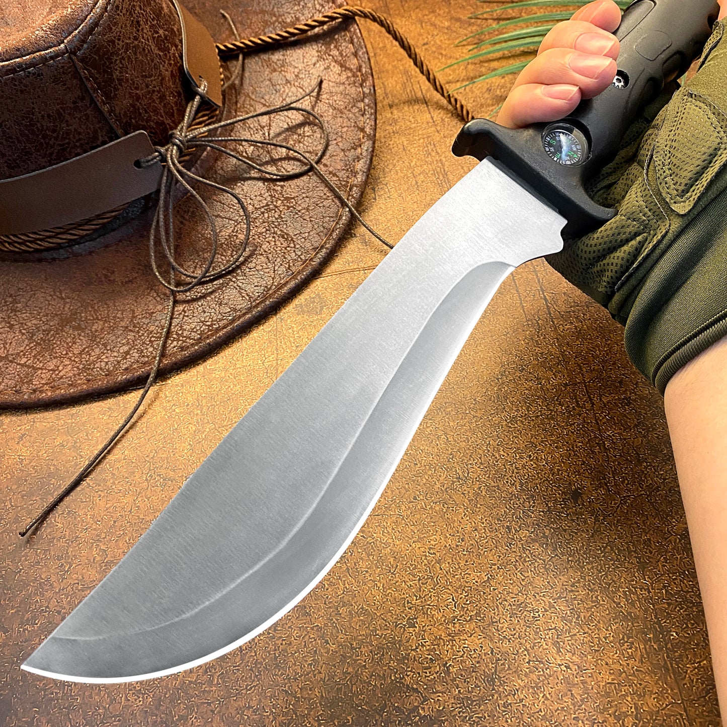 Gdekls Stainless Steel Camping Knife With Safety Guard Handle