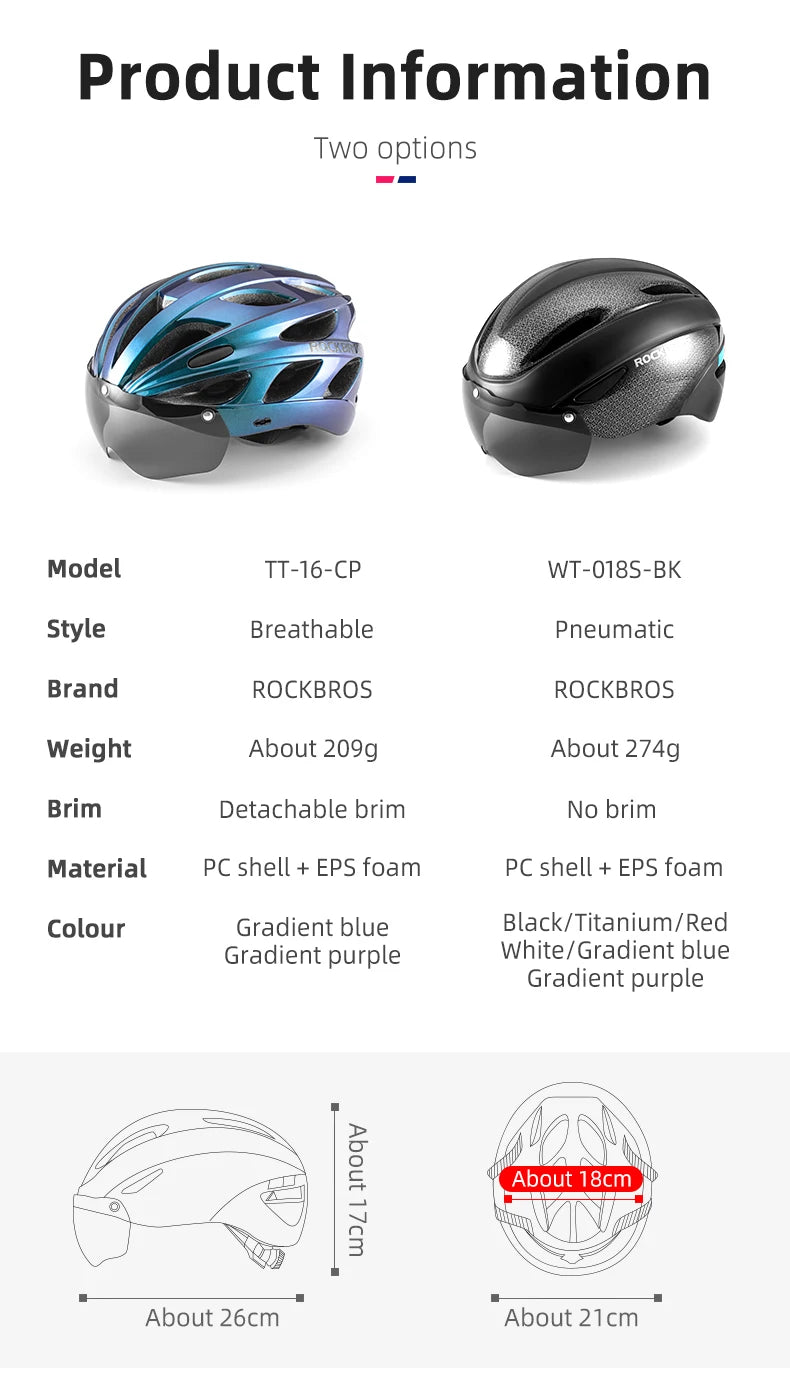 Rockbros Lightweight Breathable Eps Mtb Road Cycling Safety Helmet