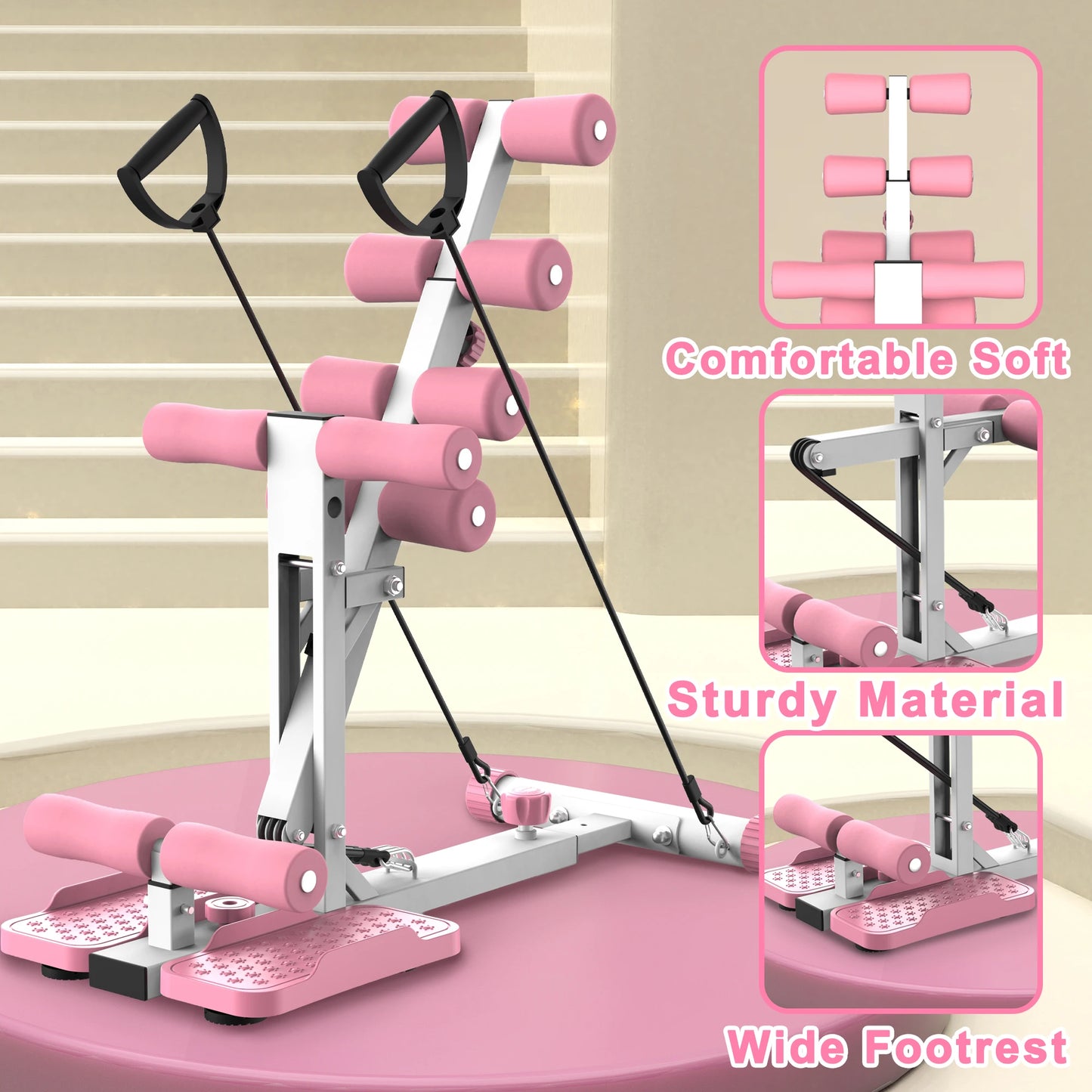 Professional Squat Trainer With Resistance Bands For Home Gym