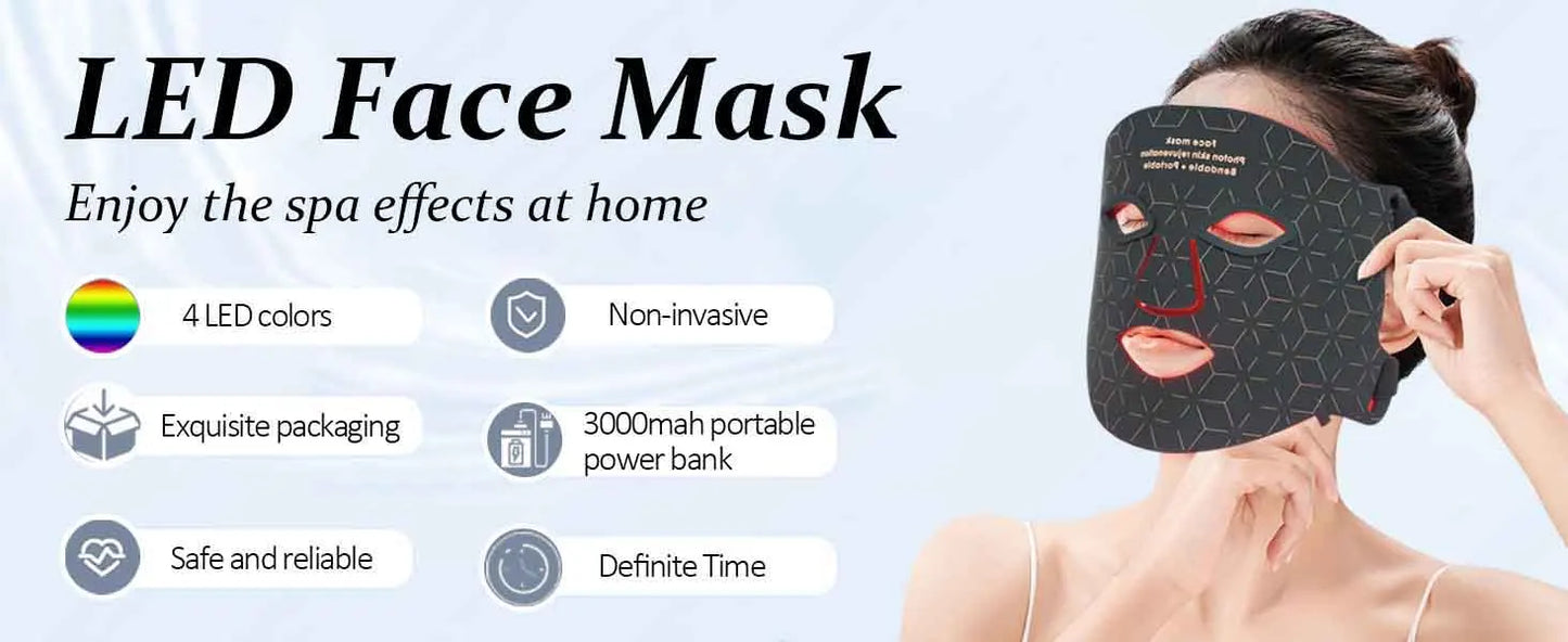 UBilli 4 Modes Portable LED Face Mask For Anti Aging