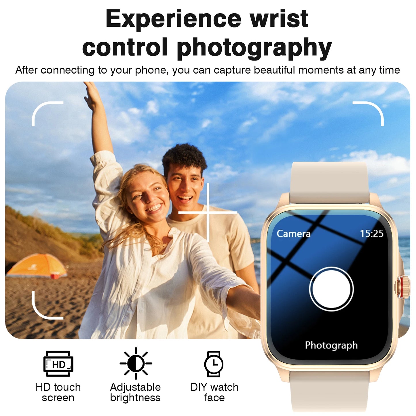 Odelettevcy Smartwatch With Wireless Calling And Fitness Tracking