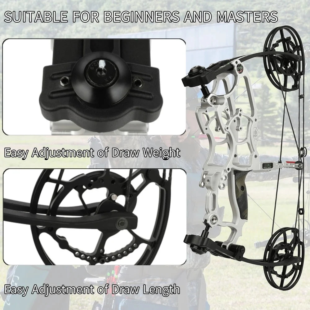 Adjustable Compound Bow And Arrow Set For Hunting And Archery