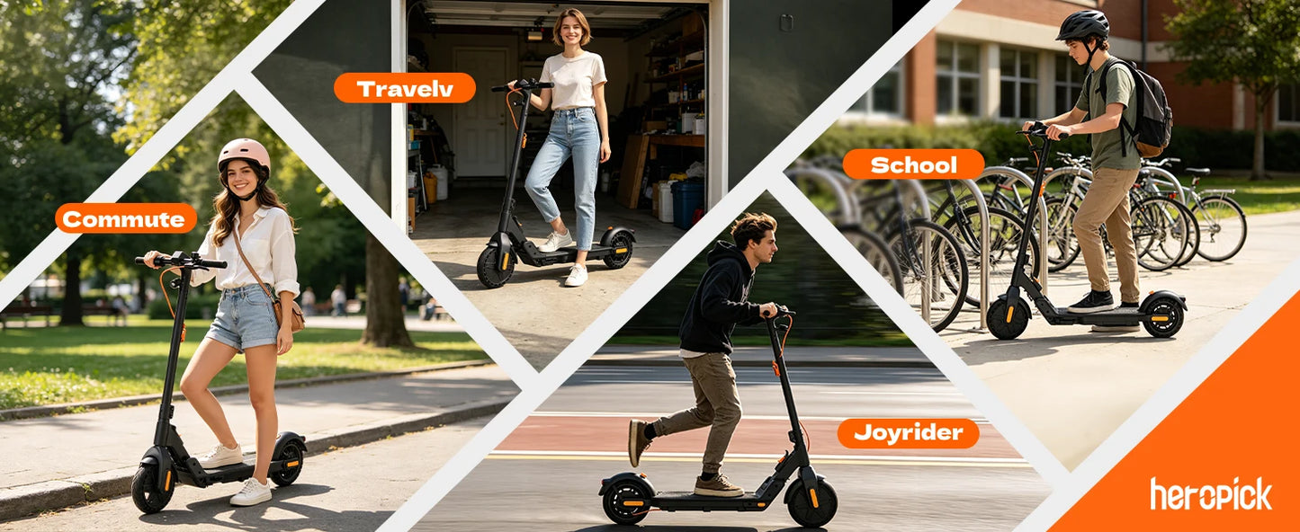 HeroPick C8 Adult Electric Scooter 350W Foldable With Suspension