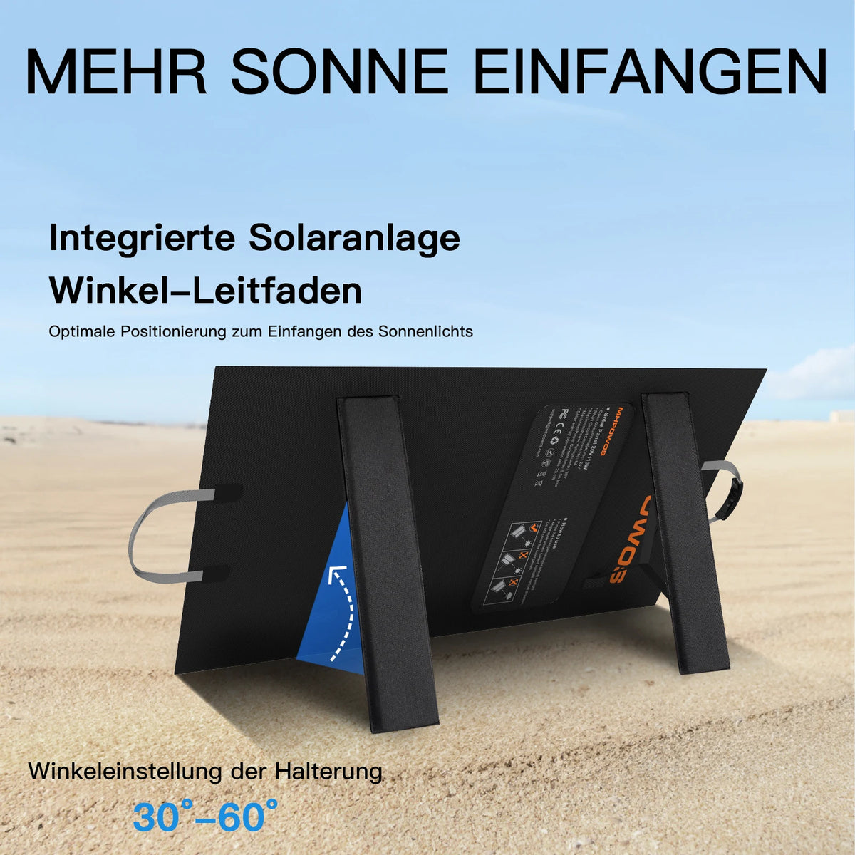 MHPOWOS 110W Foldable Portable Solar Panel For RV Camping