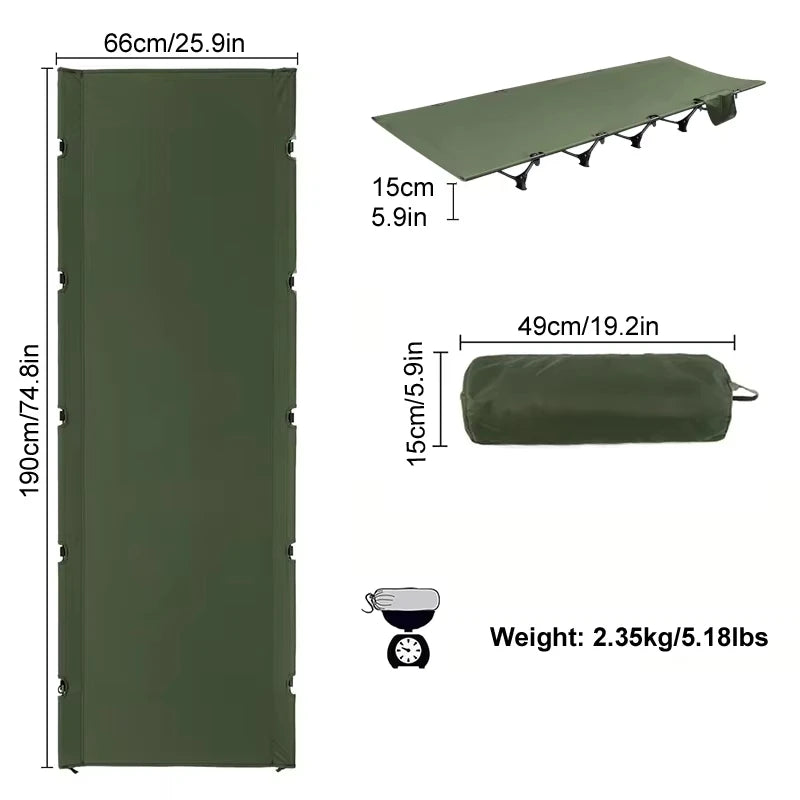 Portable Folding Camping Cot for Hiking Travel and Backpacking