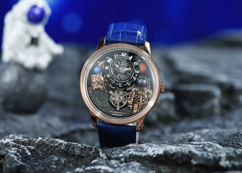 PINDU Design Men Wristwatches Top Brand Luxury Robot Astronaut Space Series Watch Men Sapphire Luminous Waterproof Watches
