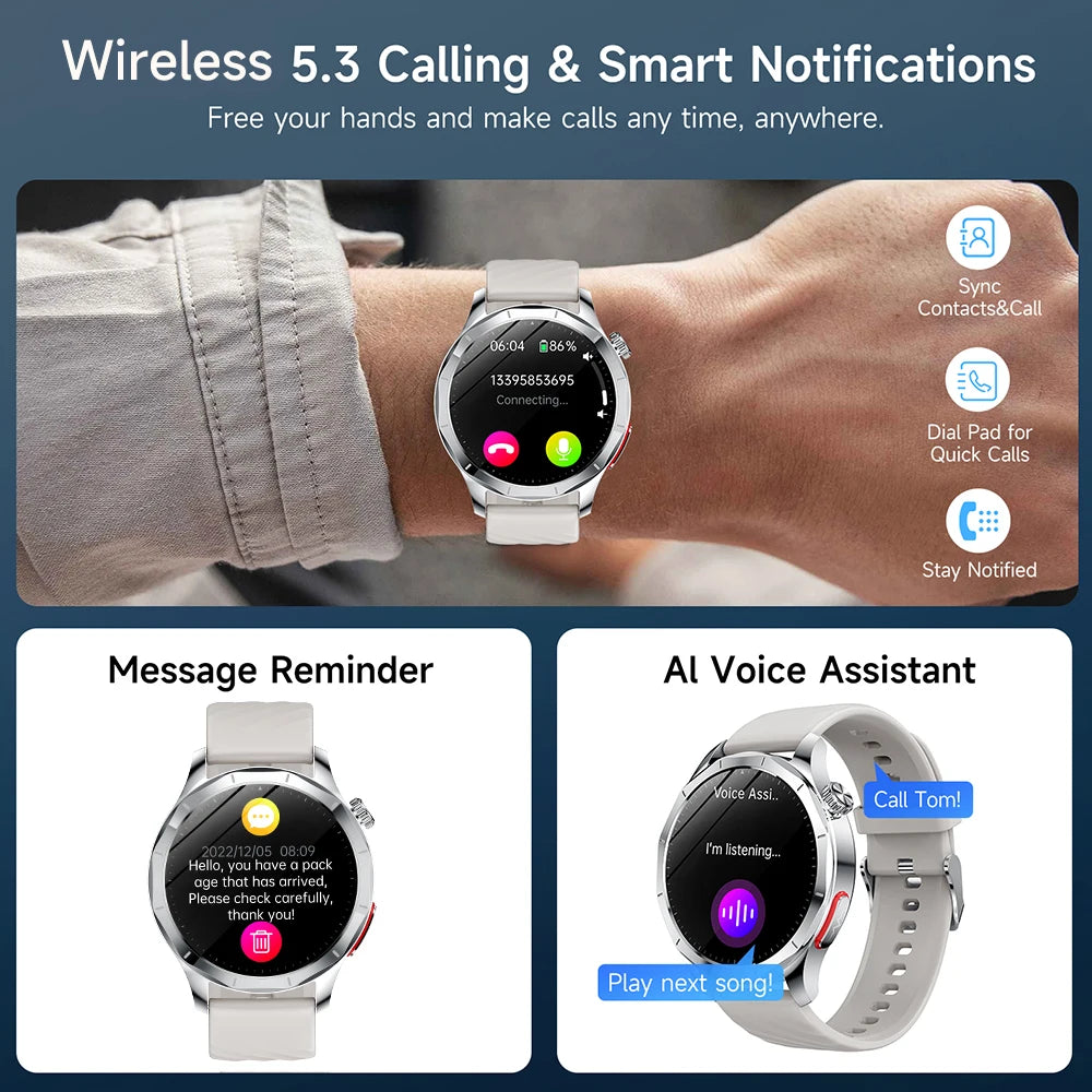 Marsyu ECG PPG Health Smartwatch With Sapphire Display