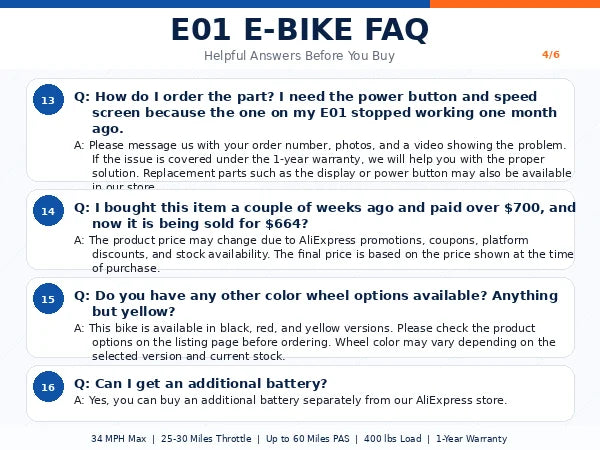 EOEOTWO E01 1000W Fat Tire Electric Bike Adults Extended Range