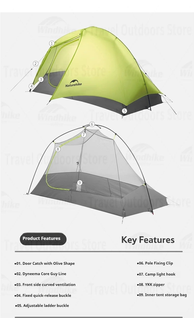 Naturehike Star Trail EXT Ultralight Camping And Backpacking Tent
