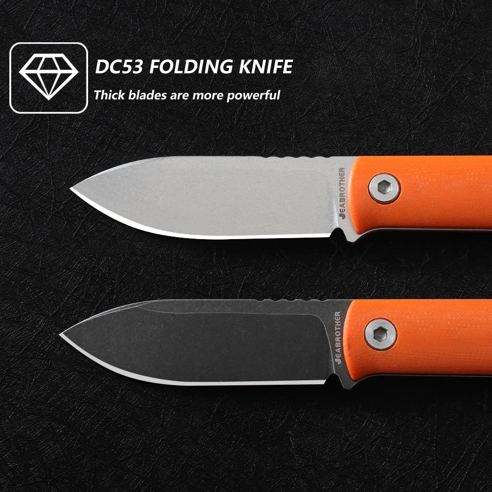 DC53 Steel Portable Fixed Knife With G10 Handle And Sheath