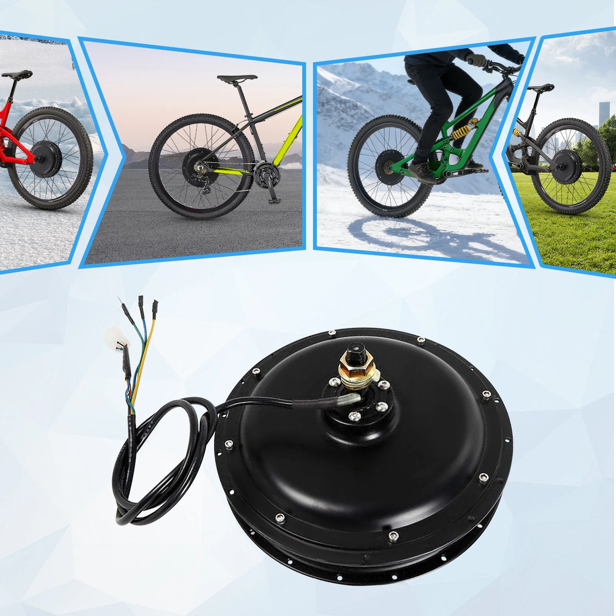 Bymaocar Electric Brushless Bicycle Motor Rear Wheel Conversion Kit