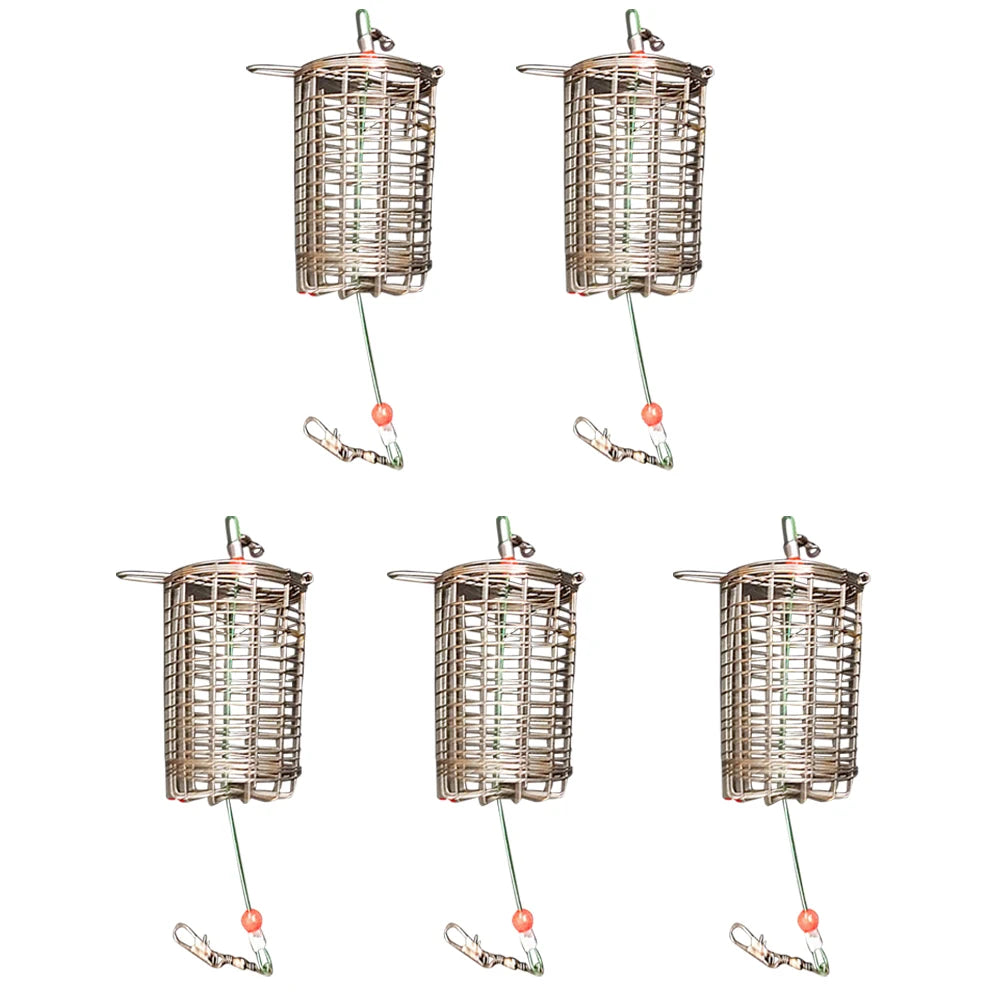Alloet Stainless Steel Fishing Feeder Cage With Mesh Holder