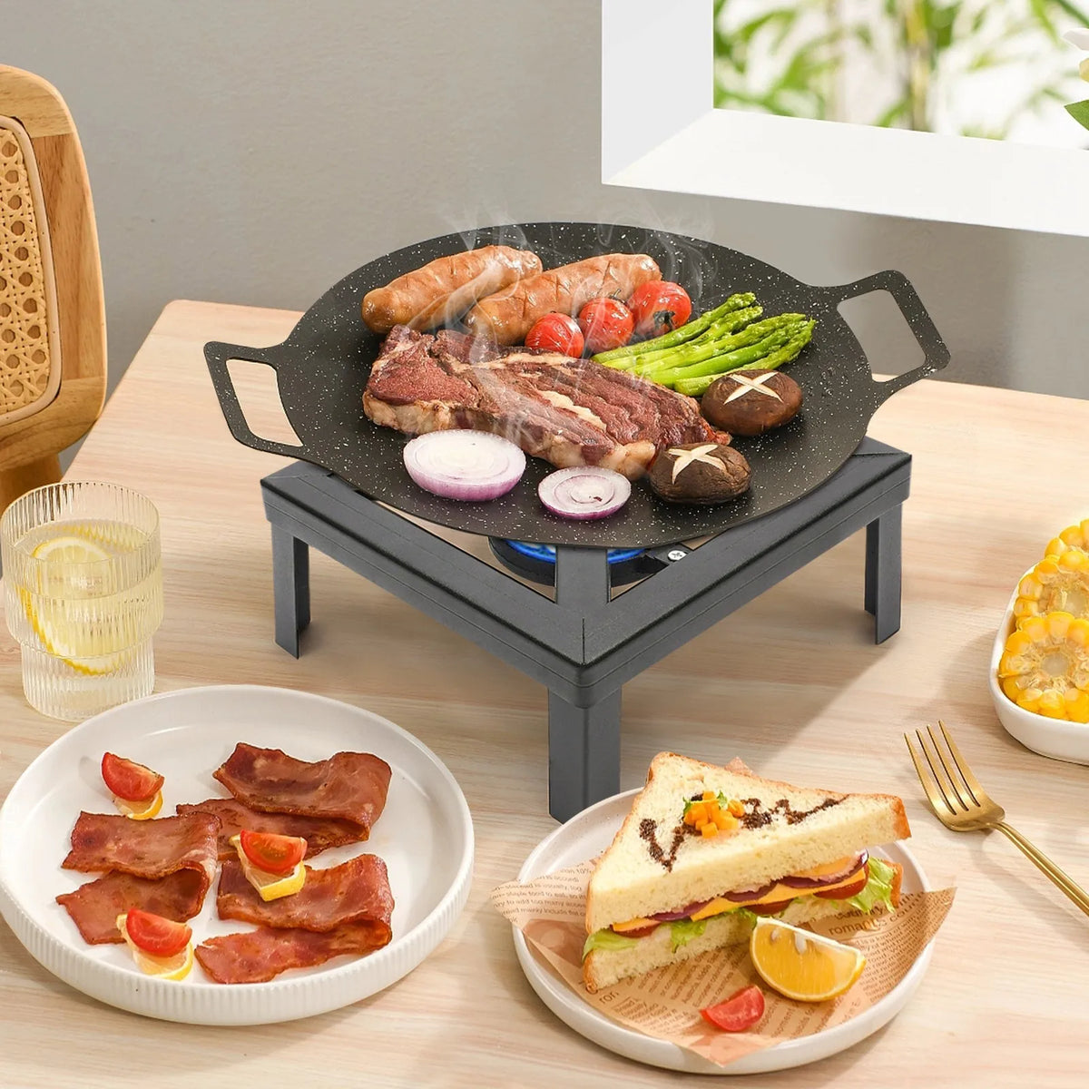 Portable Propane Camping Stove With Adjustable Pressure Control