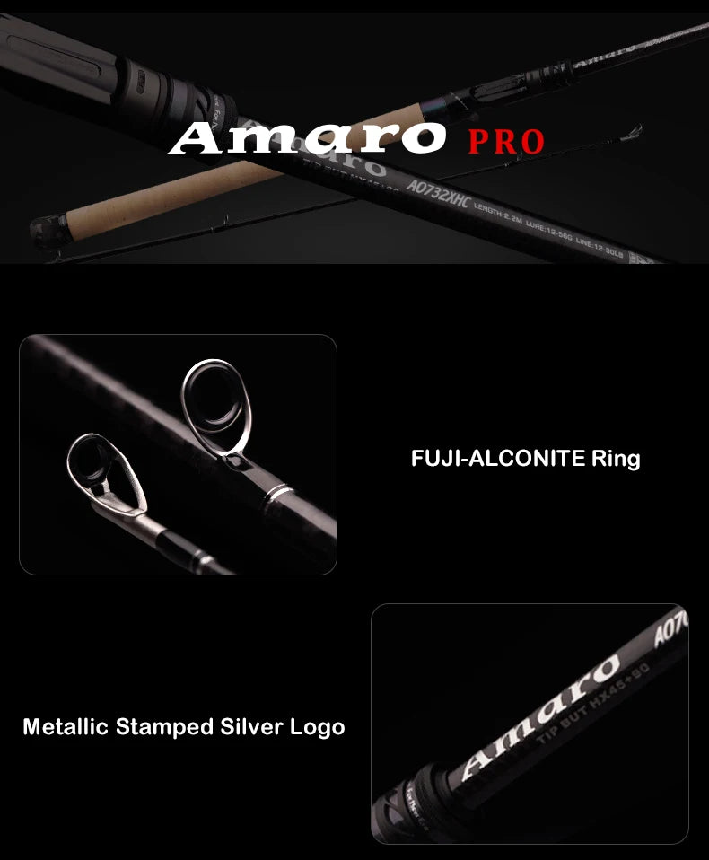 Purelure Amaro Pro Heavy Duty Travel Carbon Fiber Fishing Rod