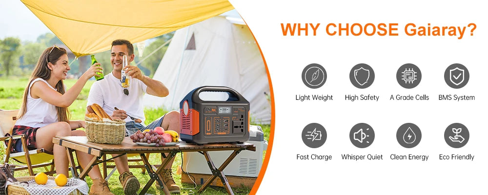 GaiaRay 500W Portable Solar Power Station For Outdoor Use