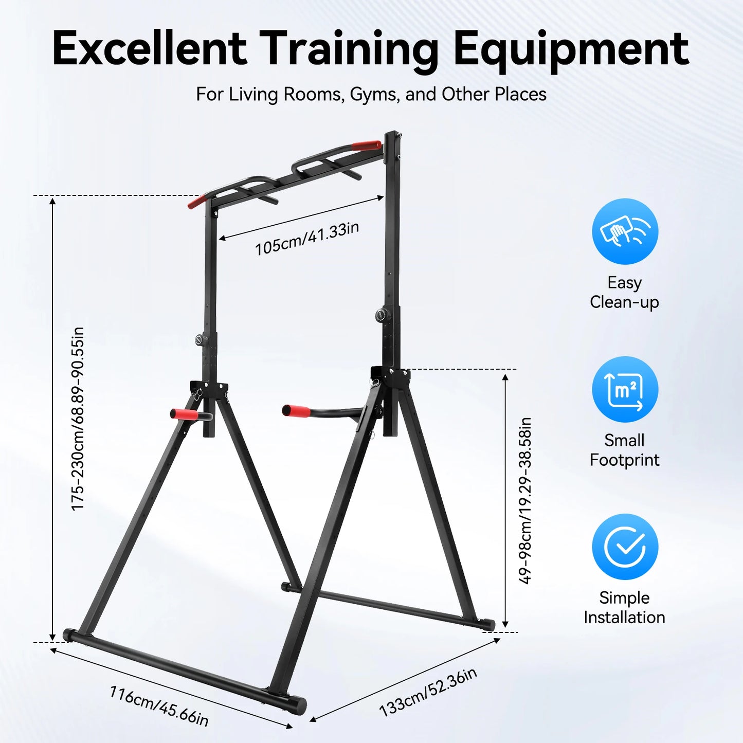 Adjustable Foldable 200kg Pull Up Bar With Parallel Bars