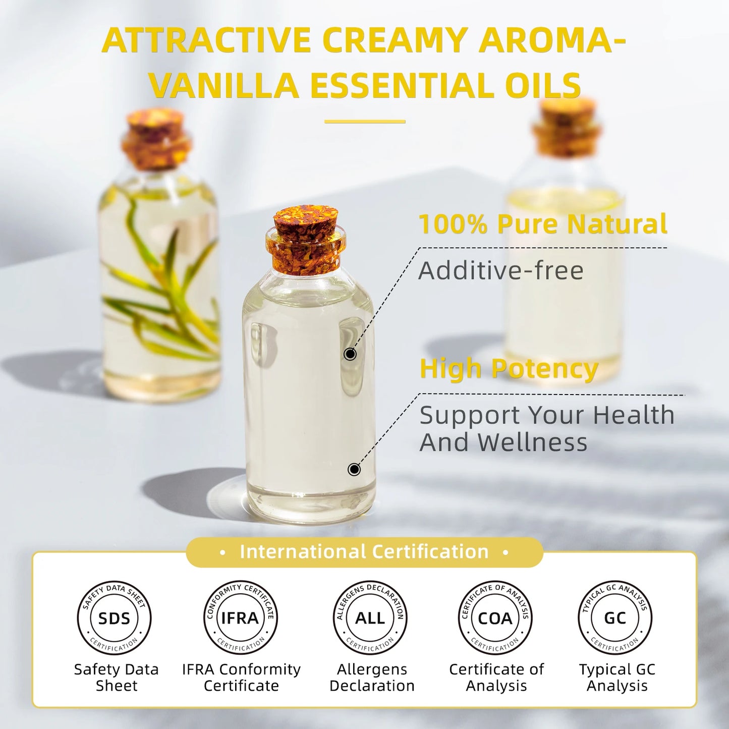 HIQILI Vanilla Rosemary Lemongrass Essential Oil For Aromatherapy