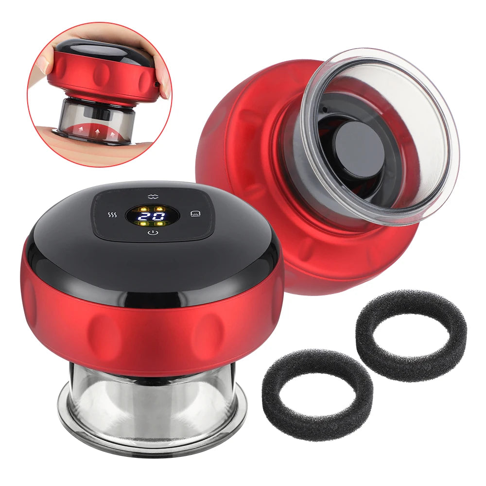 PASTSKY Rechargeable Smart Cupping Massager With Adjustable Suction And Heat