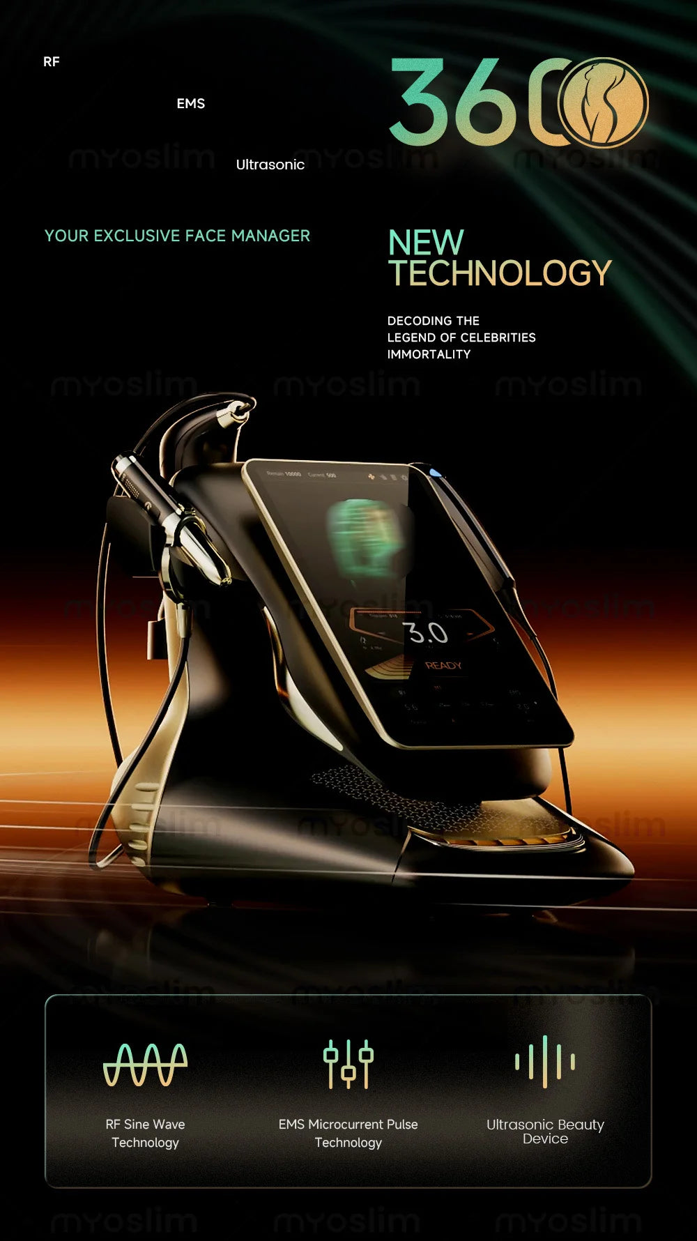 360MAX 25D HIFU 3 In 1 Noninvasive Beauty Equipment