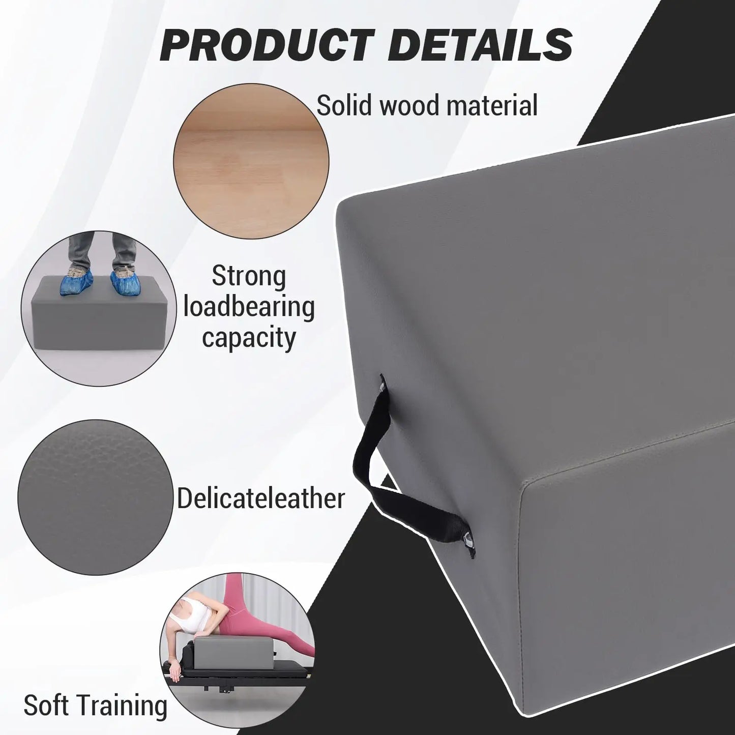 HiMISS Portable Pilates Reformer Sit Box For Home Workouts And Stretching