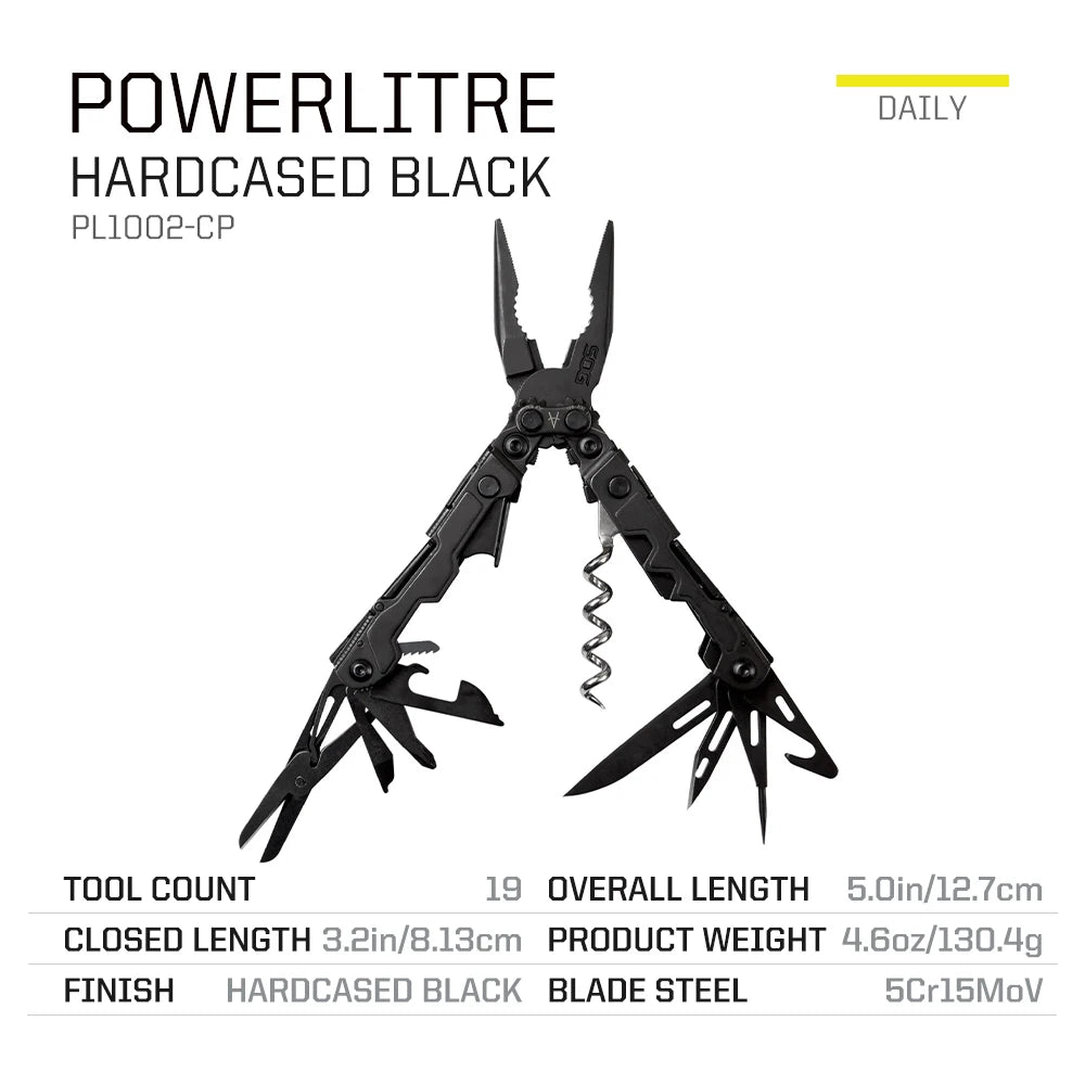 SOG PowerLitre 19 Function Stainless Steel Compact Multitool