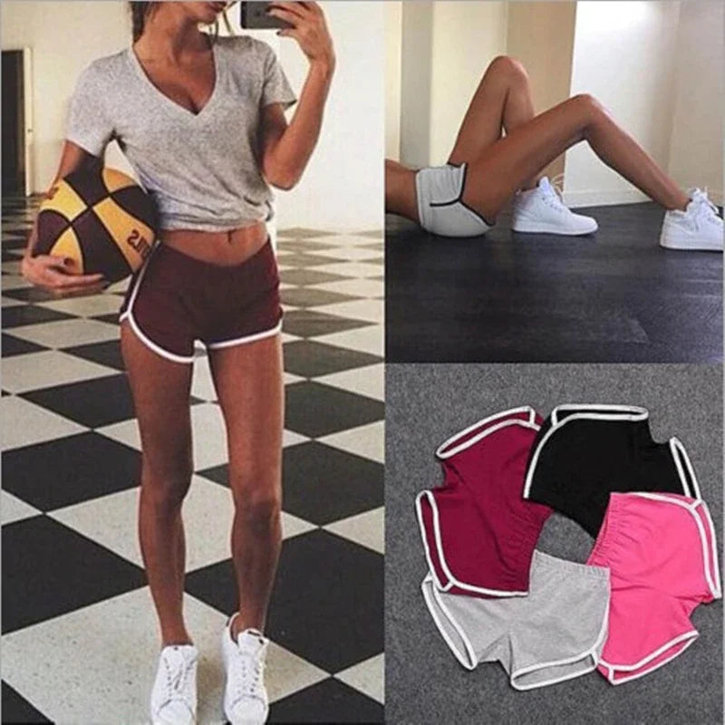 Women Yoga Shorts For Gym And Running Polyester Training Shorts