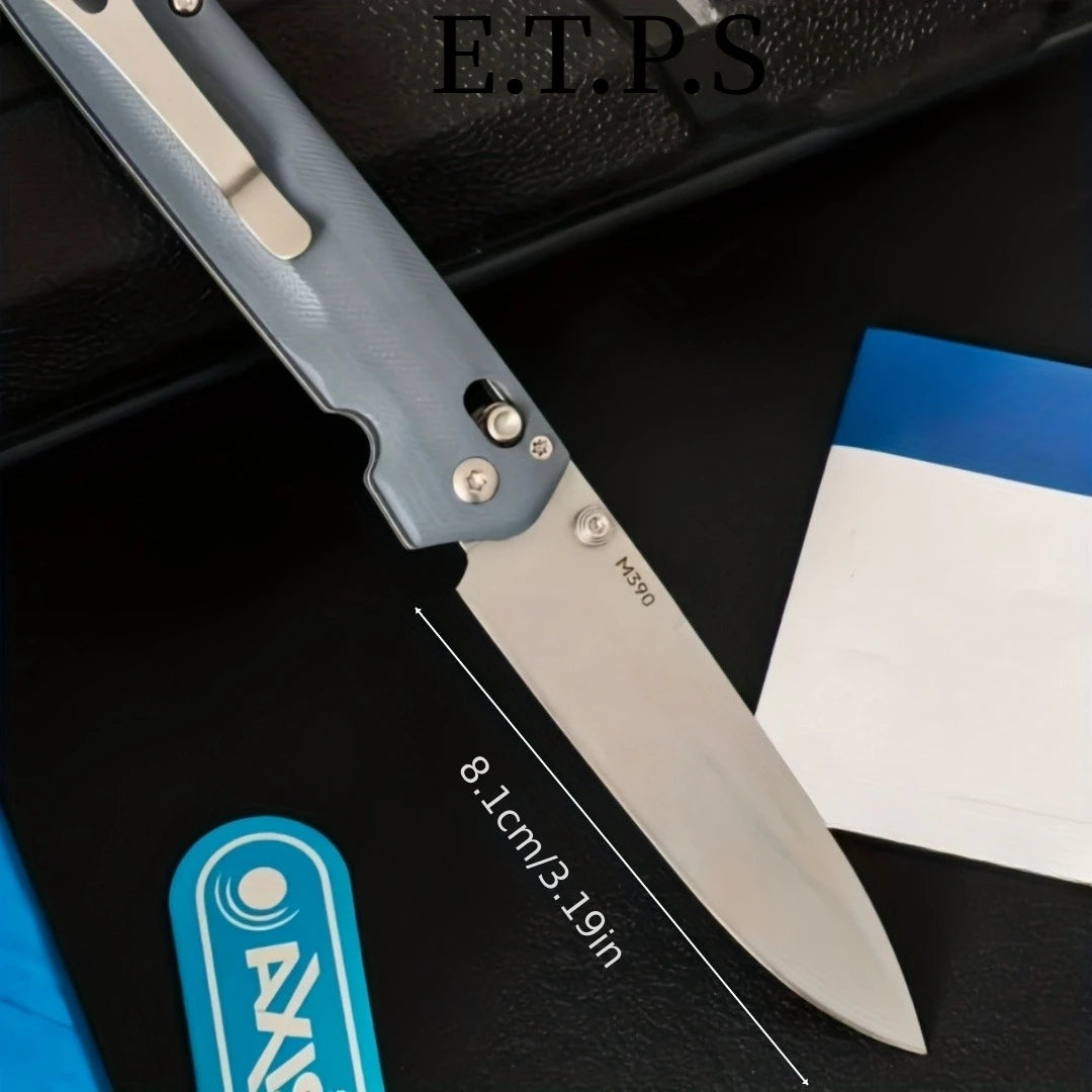 DIY M390 Steel G10 Folding Knife With Self Locking Clip
